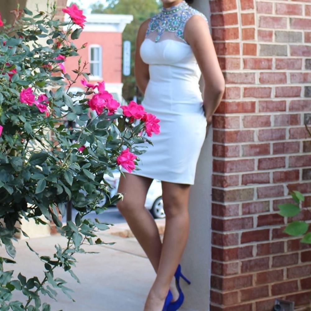 Sherri Hill Beaded High neck Homecoming/Prom dress